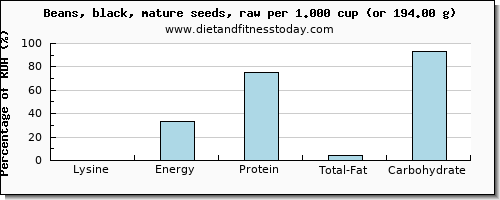 lysine and nutritional content in black beans